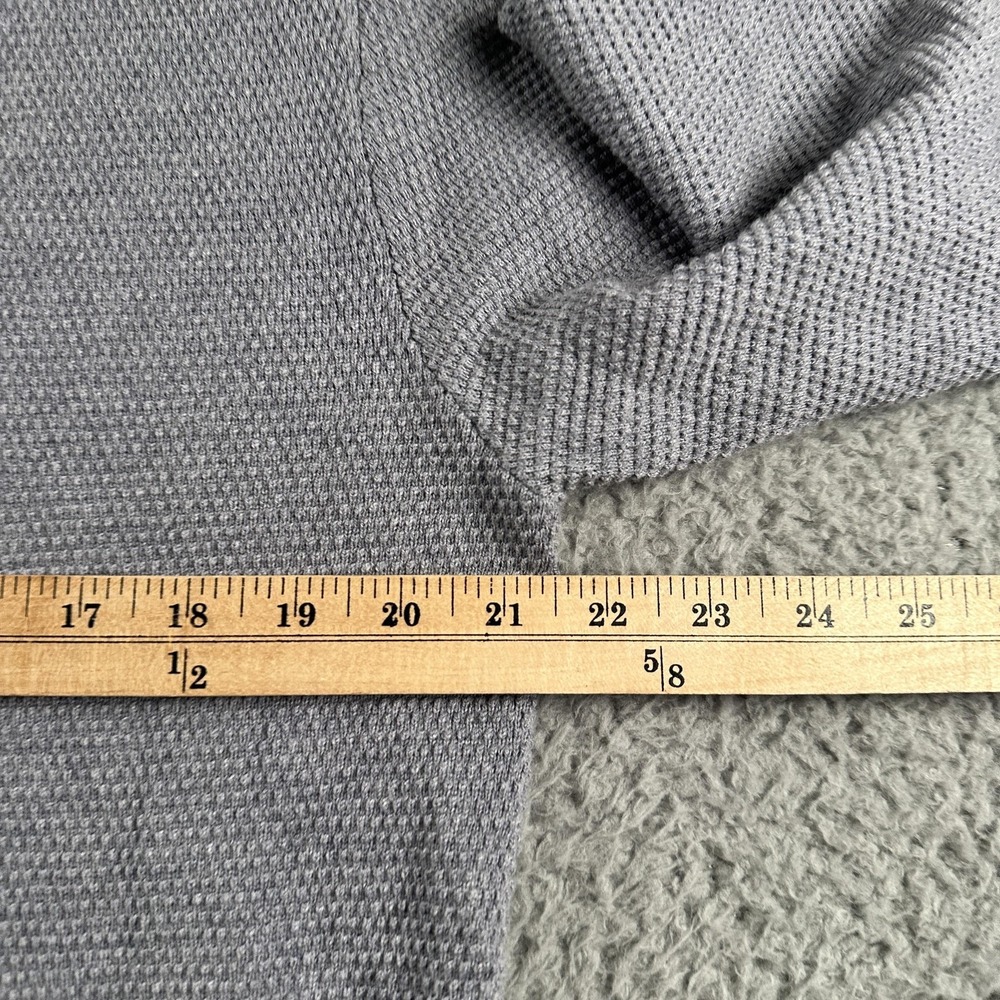 Wellen Huckberry Sweater Mens XL Gray Cotton Cashmere Waffle Knit Pullover - Picture 6 of 11